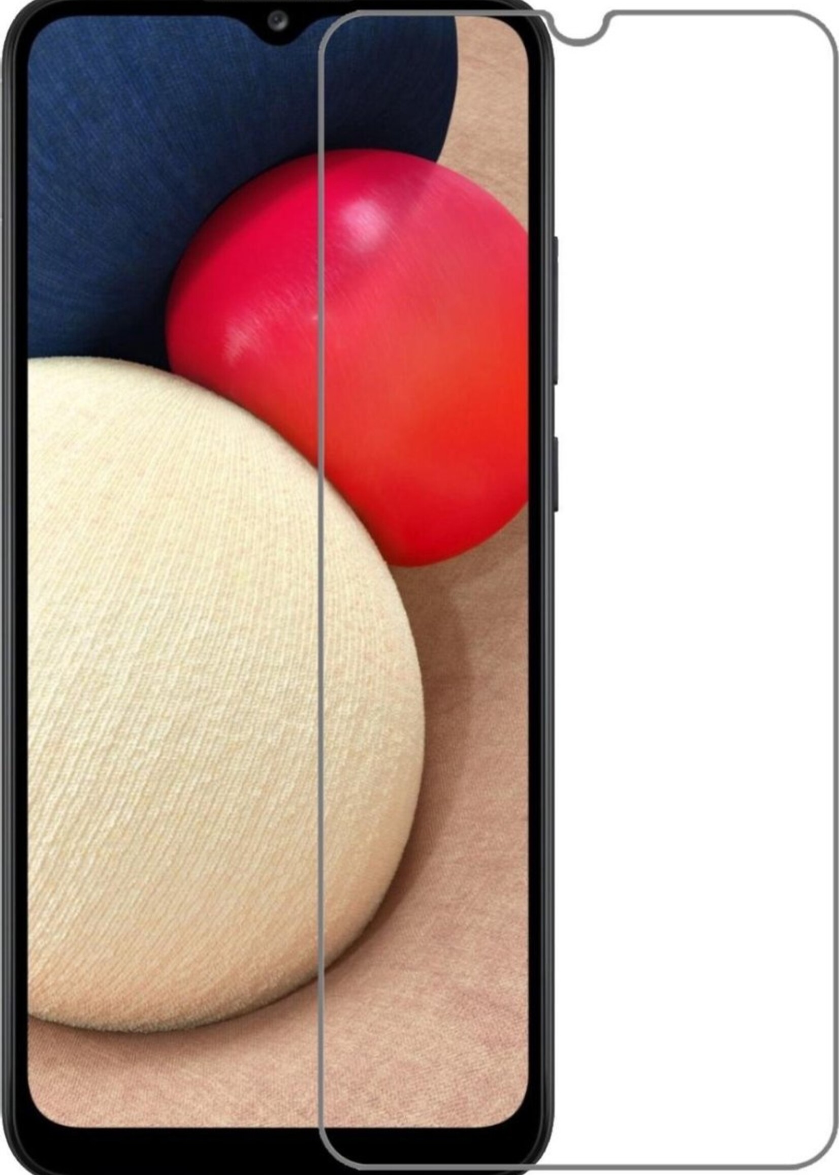 LUQ Screenprotector Geschikt voor Samsung A02s Screenprotector Beschermglas Gehard Glas - Screenprotector Geschikt voor Samsung Galaxy A02s Screenprotector Glas