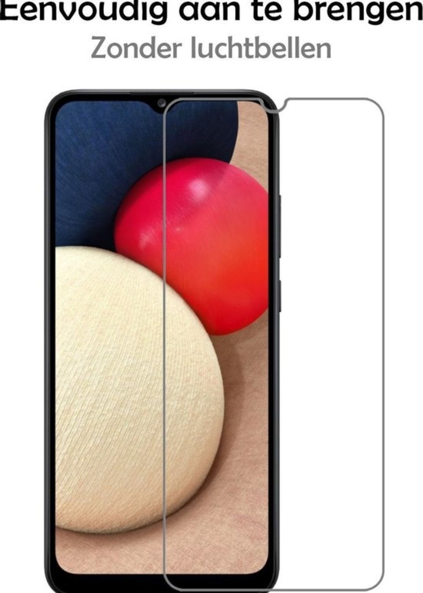 LUQ Screenprotector Geschikt voor Samsung A02s Screenprotector Beschermglas Gehard Glas - Screenprotector Geschikt voor Samsung Galaxy A02s Screenprotector Glas - 3 Stuks