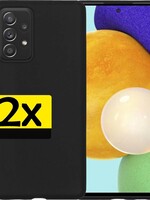 LUQ 2 PACK - LUQ Samsung Galaxy A52 hoesje siliconen - Zwart
