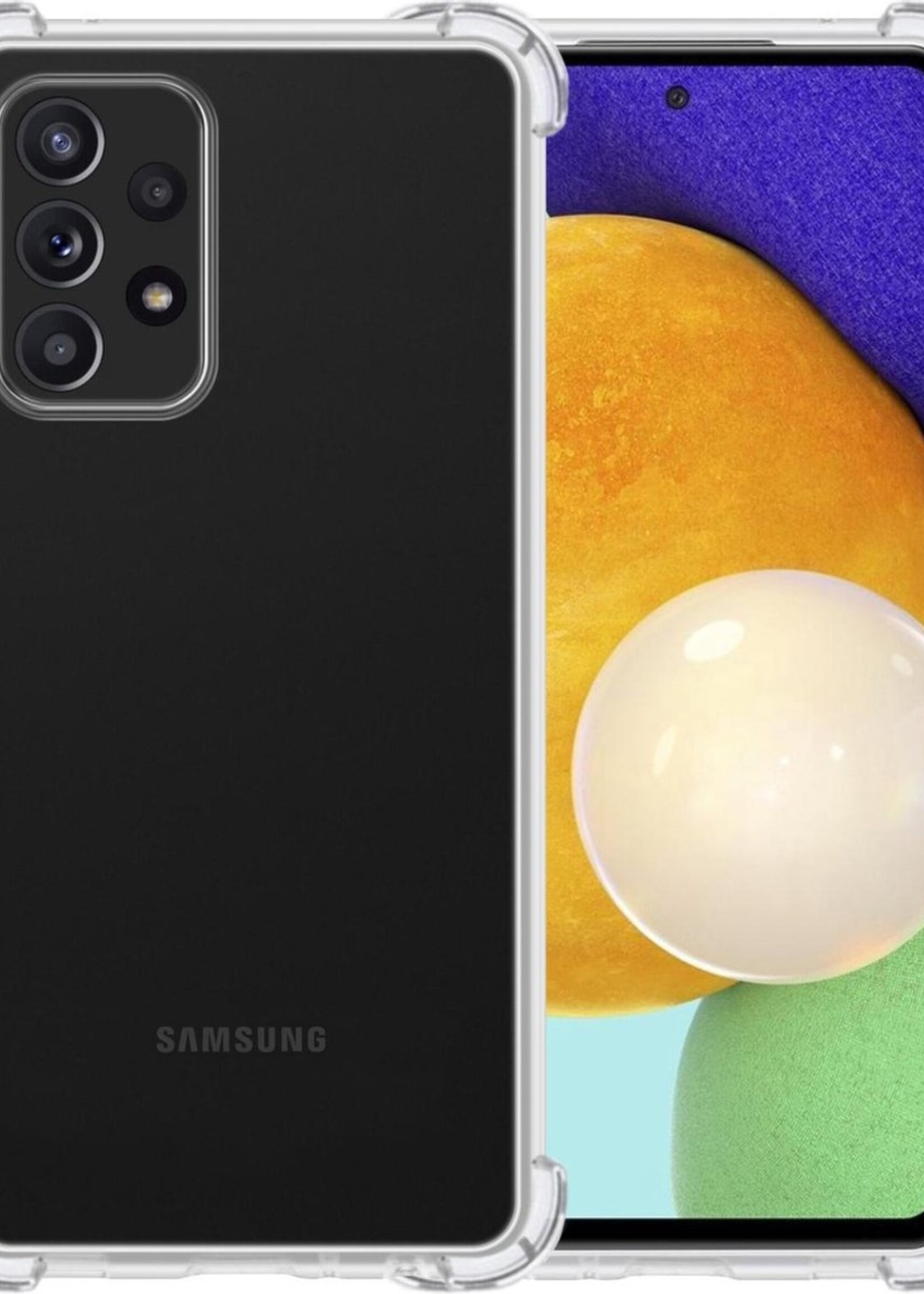 LUQ Hoesje Geschikt voor Samsung A52 Hoesje Shockproof Case Siliconen - Hoes Geschikt voor Samsung Galaxy A52 Hoes Cover Siliconen - Transparant