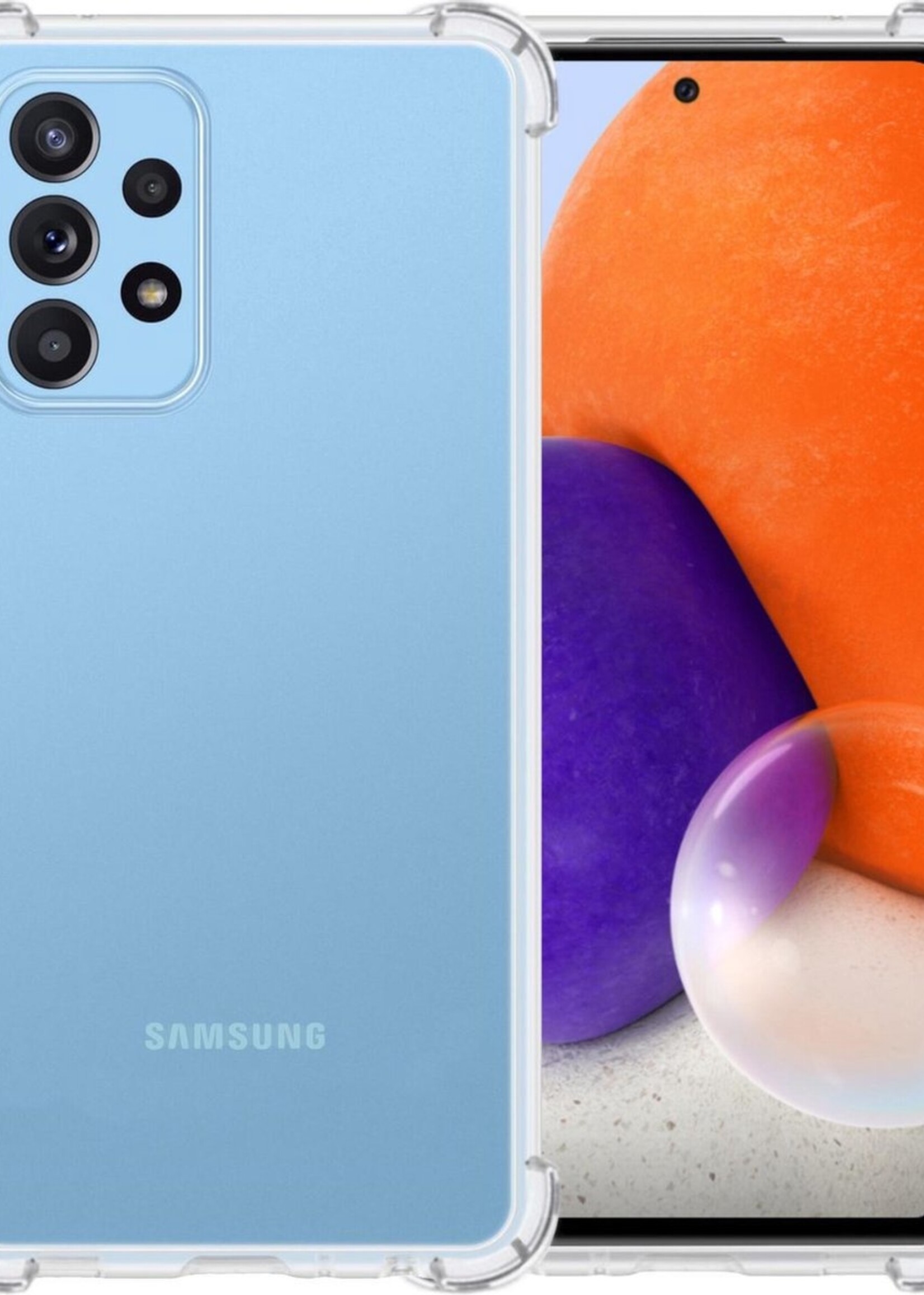 LUQ Hoesje Geschikt voor Samsung A72 Hoesje Shockproof Case Siliconen - Hoes Geschikt voor Samsung Galaxy A72 Hoes Cover Siliconen - Transparant