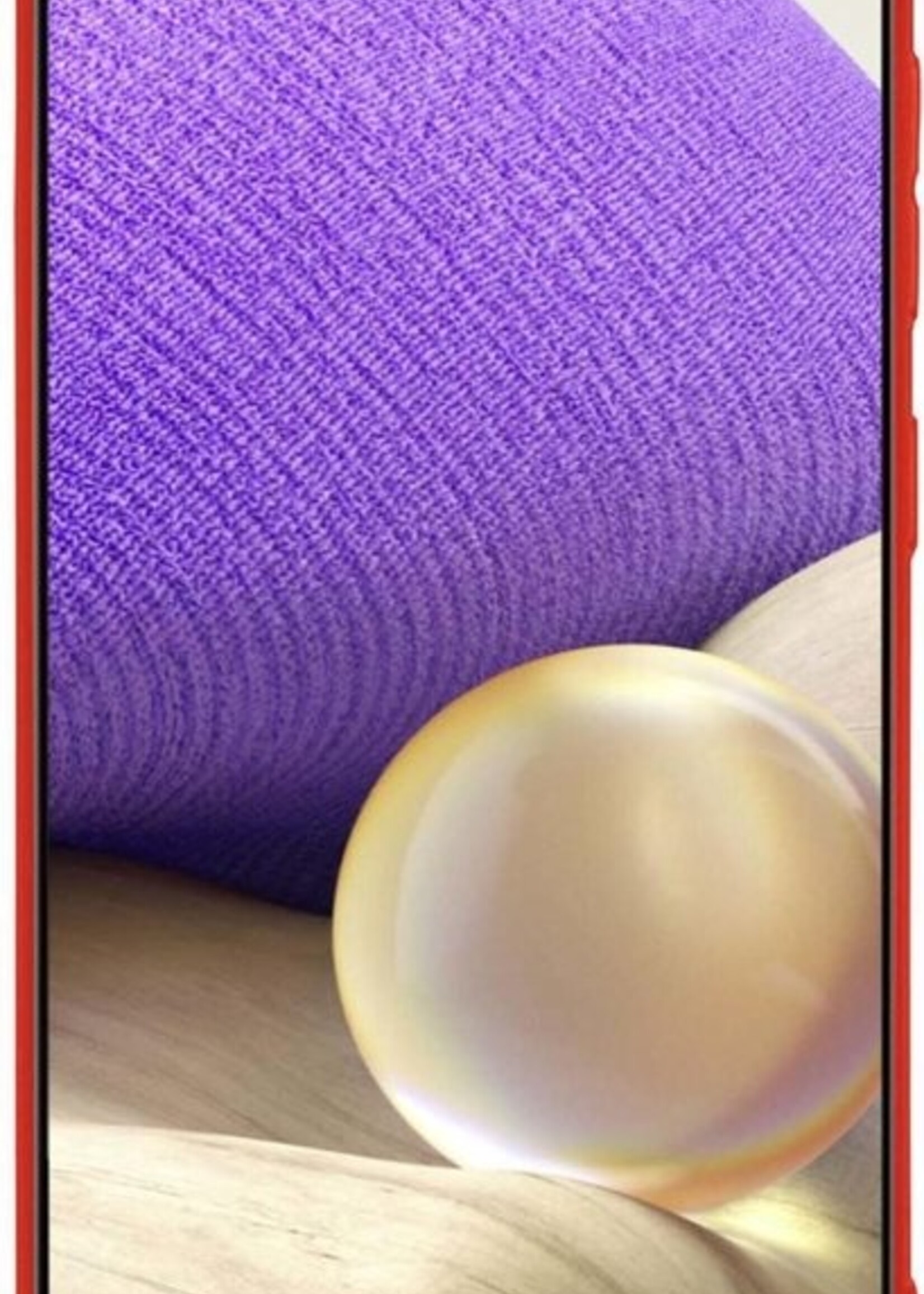 LUQ Hoesje Geschikt voor Samsung A32 5G Hoesje Siliconen Case - Hoes Geschikt voor Samsung Galaxy A32 5G Hoes Siliconen - Rood