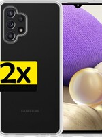 LUQ 2 PACK - LUQ Samsung Galaxy A32 5G hoesje siliconen - Transparant