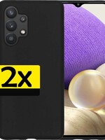 LUQ 2 PACK - LUQ Samsung Galaxy A32 5G hoesje siliconen - Zwart