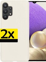 LUQ 2 PACK - LUQ Samsung Galaxy A32 5G hoesje siliconen - Wit