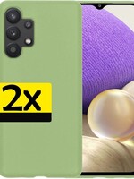 LUQ 2 PACK - LUQ Samsung Galaxy A32 5G hoesje siliconen - Groen