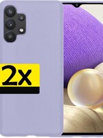 LUQ 2 PACK - LUQ Samsung Galaxy A32 5G hoesje siliconen - Lila