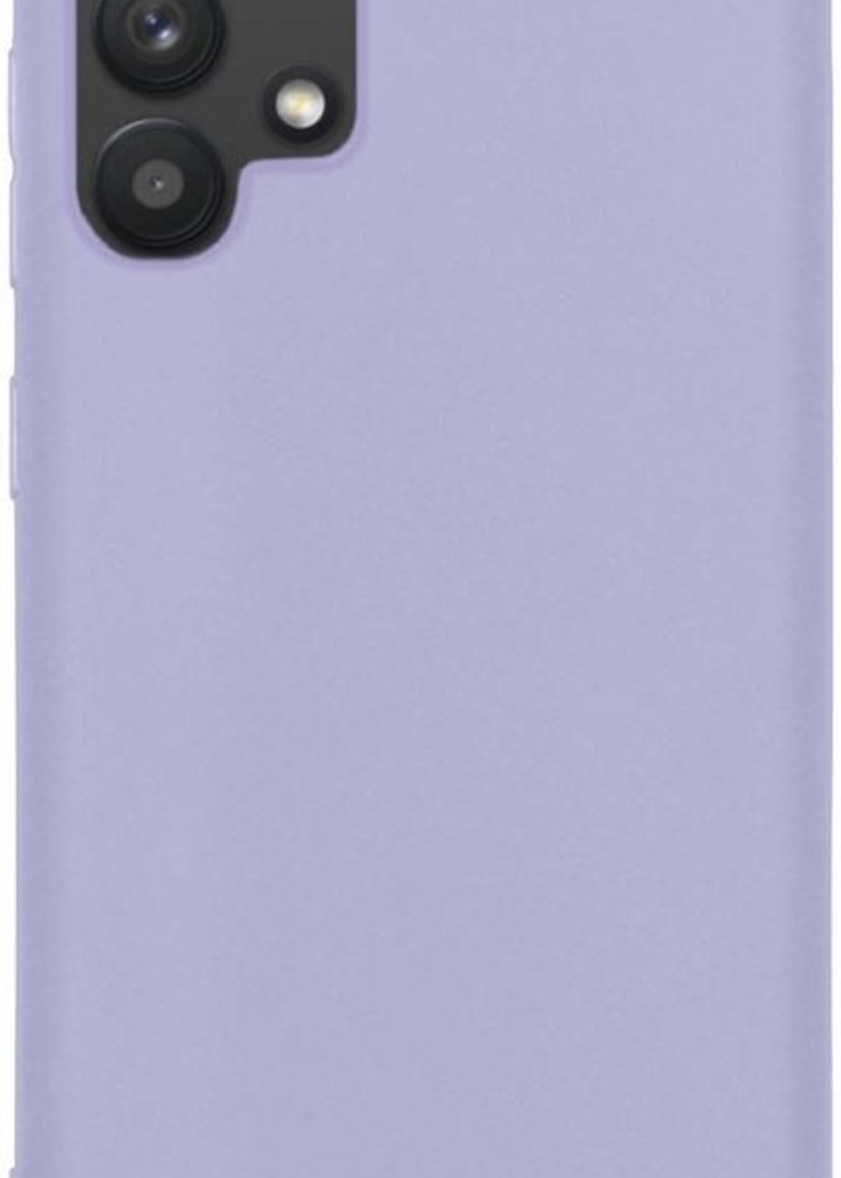 LUQ Hoesje Geschikt voor Samsung A32 5G Hoesje Siliconen Case - Hoes Geschikt voor Samsung Galaxy A32 5G Hoes Siliconen - Lila - 2 Stuks