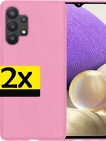 LUQ 2 PACK - LUQ Samsung Galaxy A32 5G hoesje siliconen - Roze