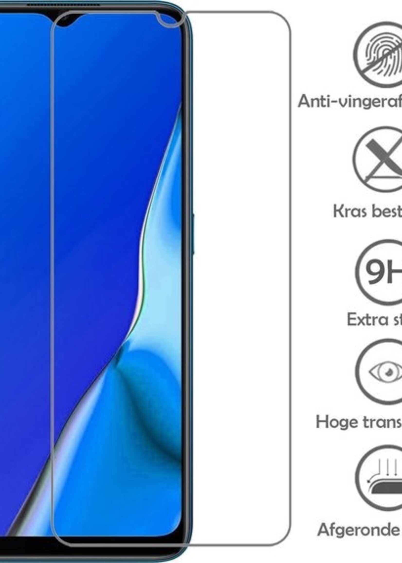LUQ Screenprotector Geschikt voor OPPO A9 2020 Screenprotector Beschermglas Gehard Glas - Screenprotector Geschikt voor OPPO A9 (2020) Screenprotector Glas - 2 Stuks