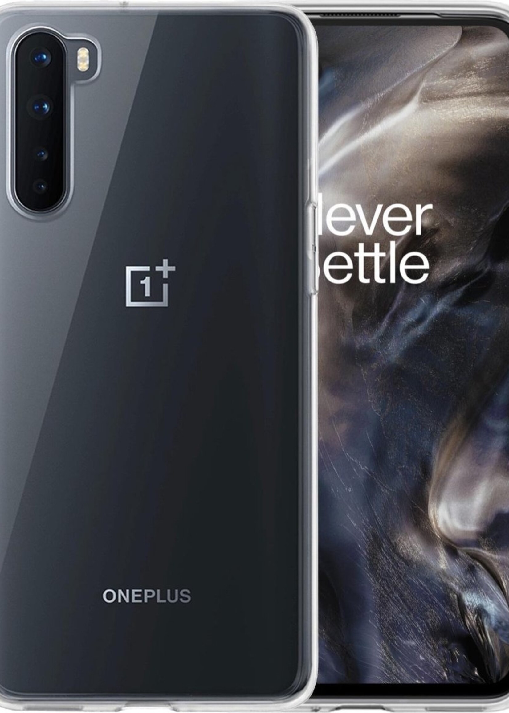 LUQ Hoesje Geschikt voor OnePlus Nord Hoesje Siliconen Case - Hoes Geschikt voor OnePlus Nord Hoes Siliconen - Transparant