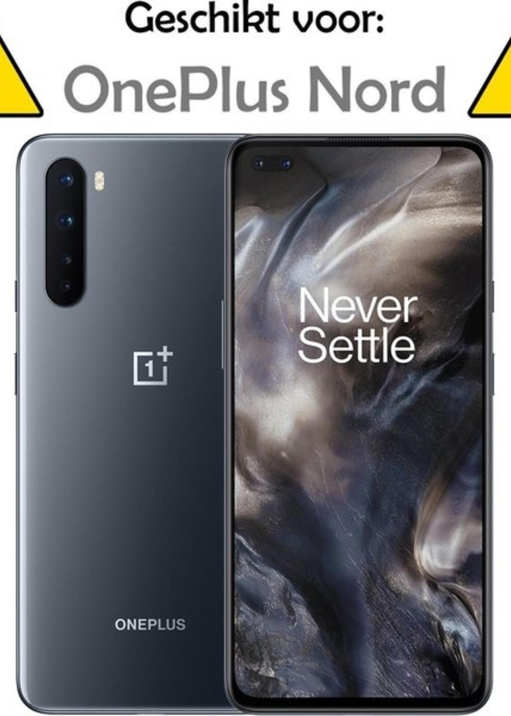 LUQ Hoesje Geschikt voor OnePlus Nord Hoesje Shockproof Case Siliconen - Hoes Geschikt voor OnePlus Nord Hoes Cover Siliconen - Transparant