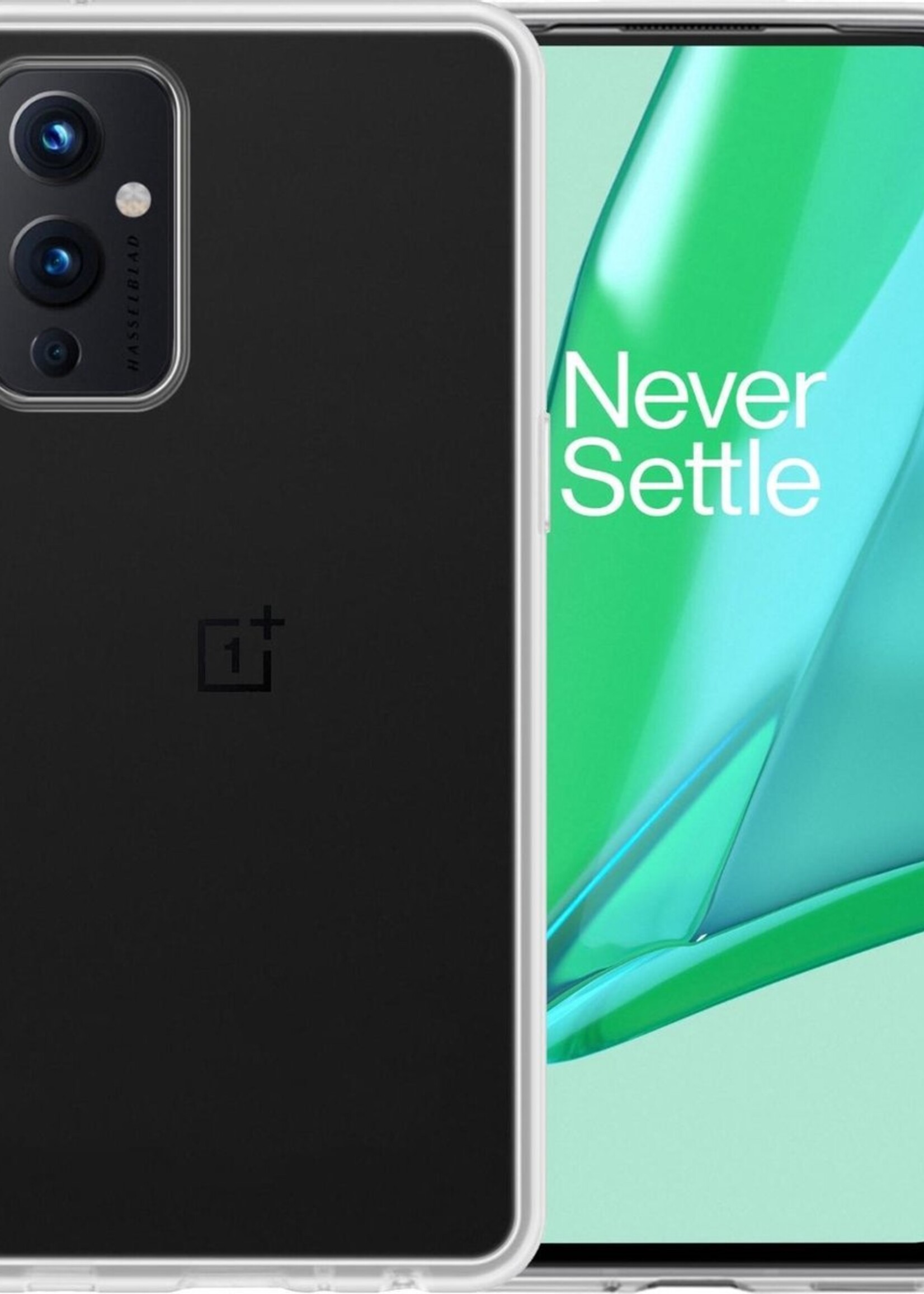 LUQ Hoesje Geschikt voor OnePlus 9 Hoesje Siliconen Case - Hoes Geschikt voor OnePlus 9 Hoes Siliconen - Transparant