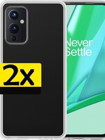 LUQ LUQ OnePlus 9 hoesje siliconen - 2 PACK
