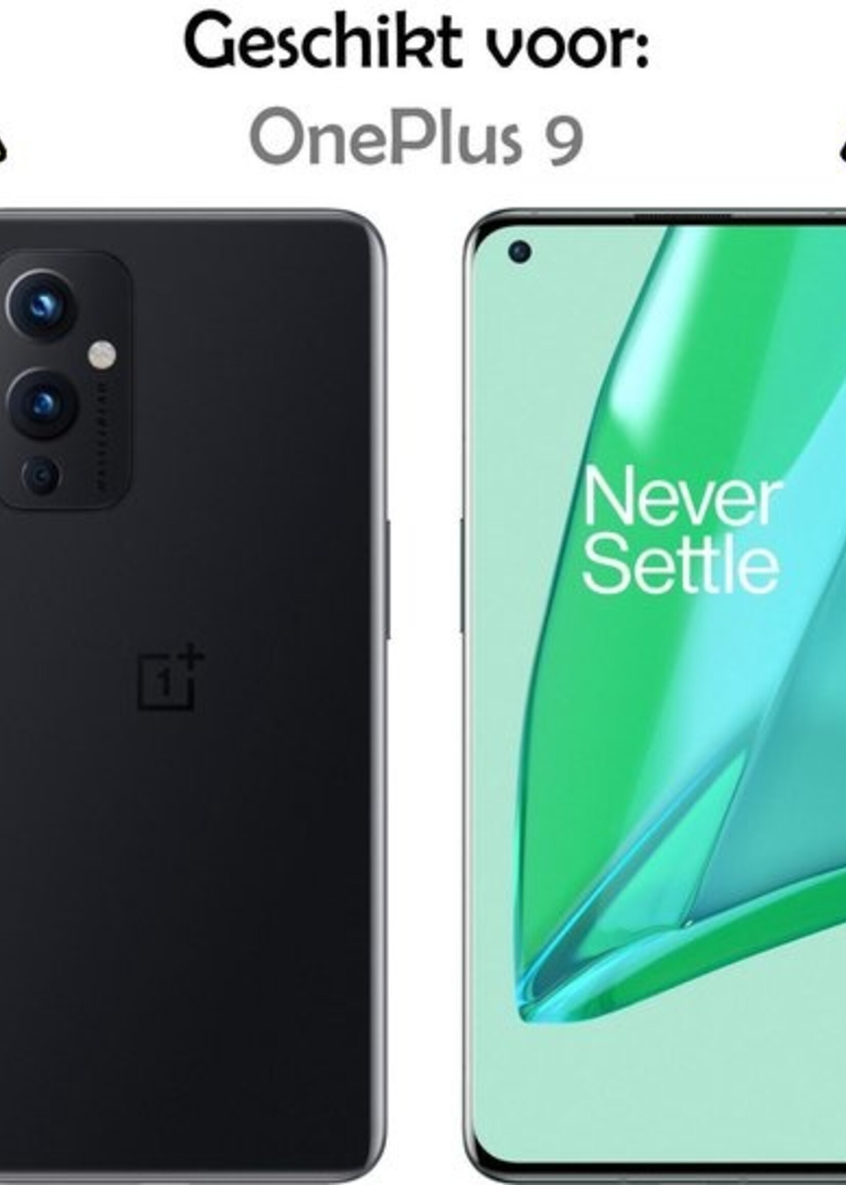 LUQ Hoesje Geschikt voor OnePlus 9 Hoesje Shockproof Case Siliconen - Hoes Geschikt voor OnePlus 9 Hoes Cover Siliconen - Transparant - 2 Stuks