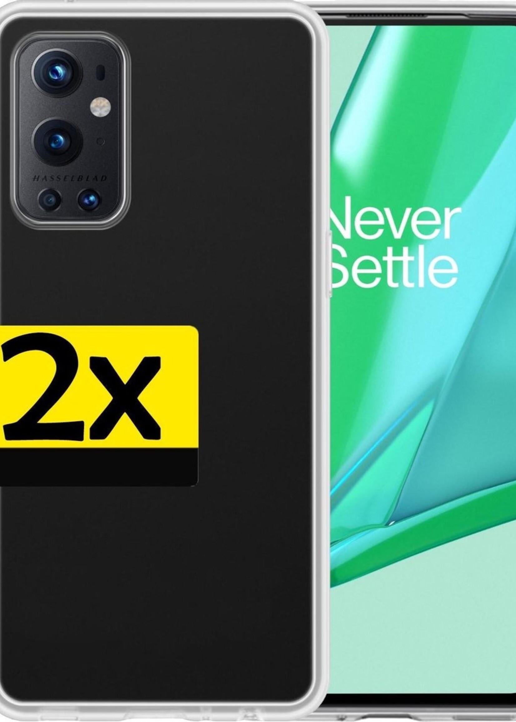 LUQ Hoesje Geschikt voor OnePlus 9 Pro Hoesje Siliconen Case - Hoes Geschikt voor OnePlus 9 Pro Hoes Siliconen - Transparant - 2 Stuks