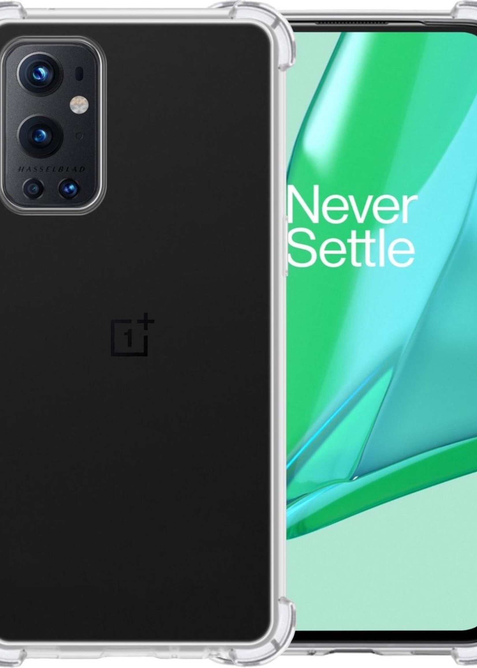 LUQ Hoesje Geschikt voor OnePlus 9 Pro Hoesje Shockproof Case Siliconen - Hoes Geschikt voor OnePlus 9 Pro Hoes Cover Siliconen - Transparant