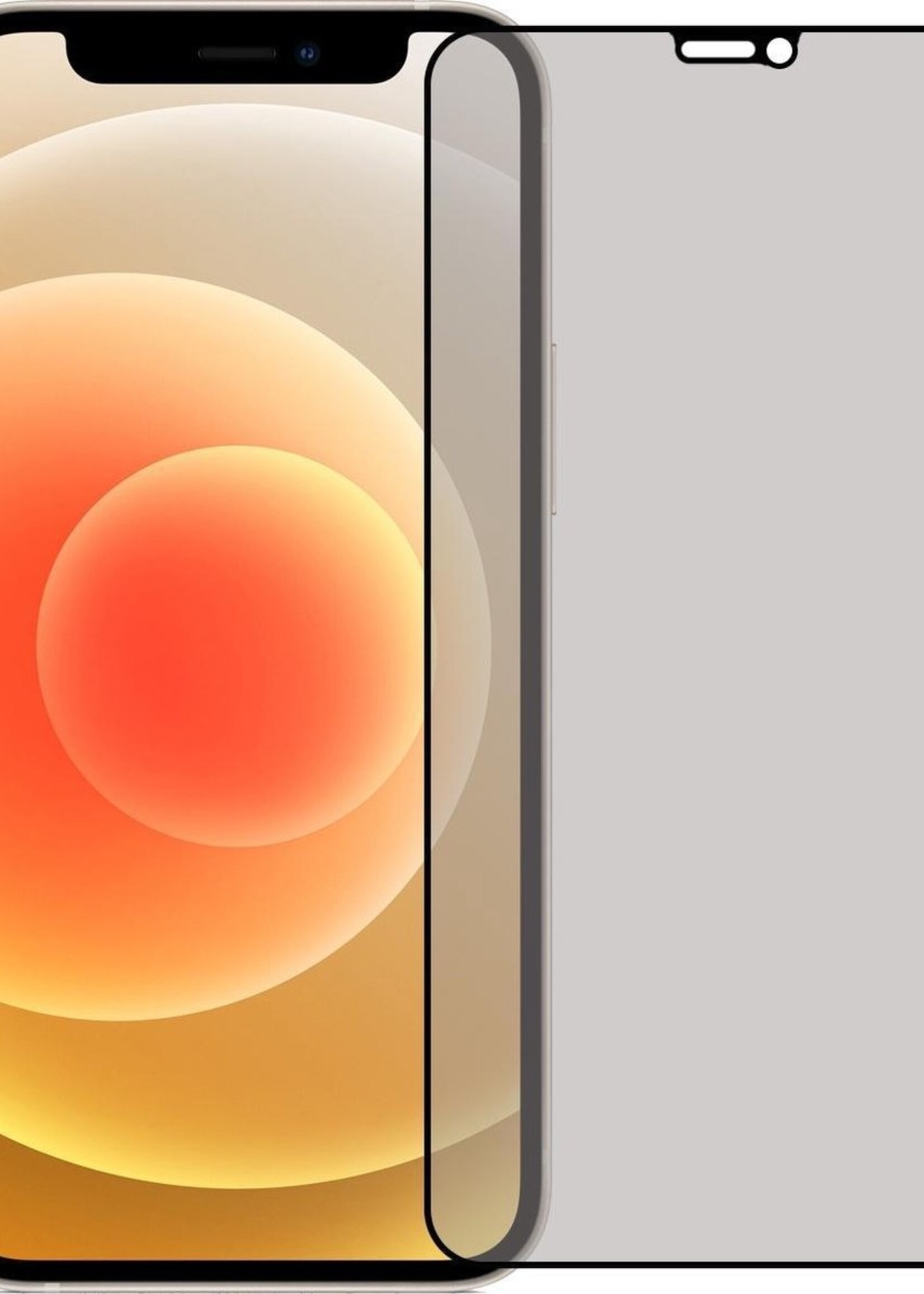 LUQ Screenprotector Geschikt voor iPhone 12 Privacy Screenprotector Bescherm Glas - Privacy Screenprotector Geschikt voor iPhone 12 Screenprotector Glas