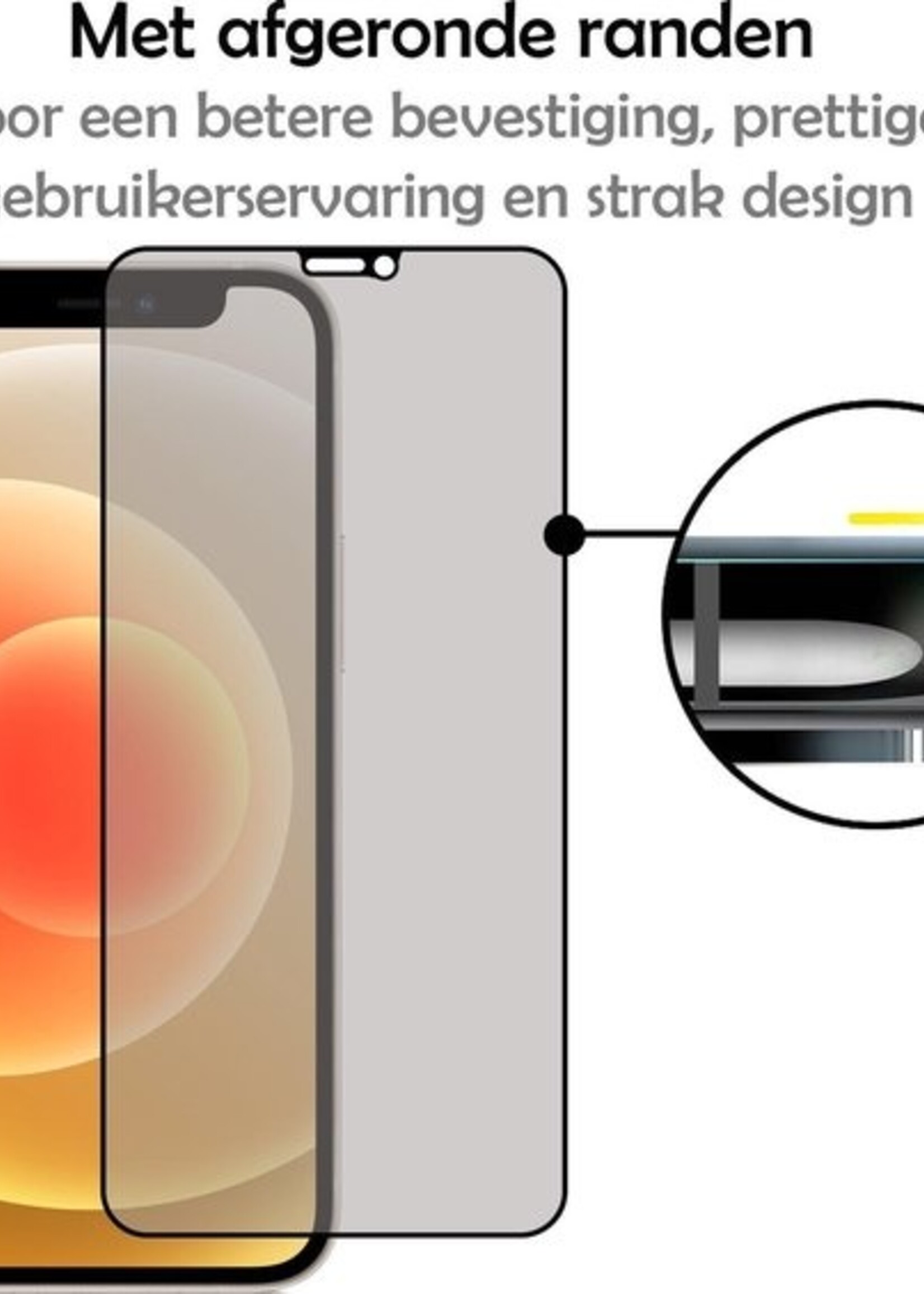 LUQ Screenprotector Geschikt voor iPhone 12 Pro Privacy Screenprotector Bescherm Glas - Privacy Screenprotector Geschikt voor iPhone 12 Pro Screenprotector Glas