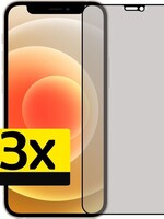 LUQ LUQ iPhone 12 Pro Screenprotector Full Cover Privacy - 3 PACK