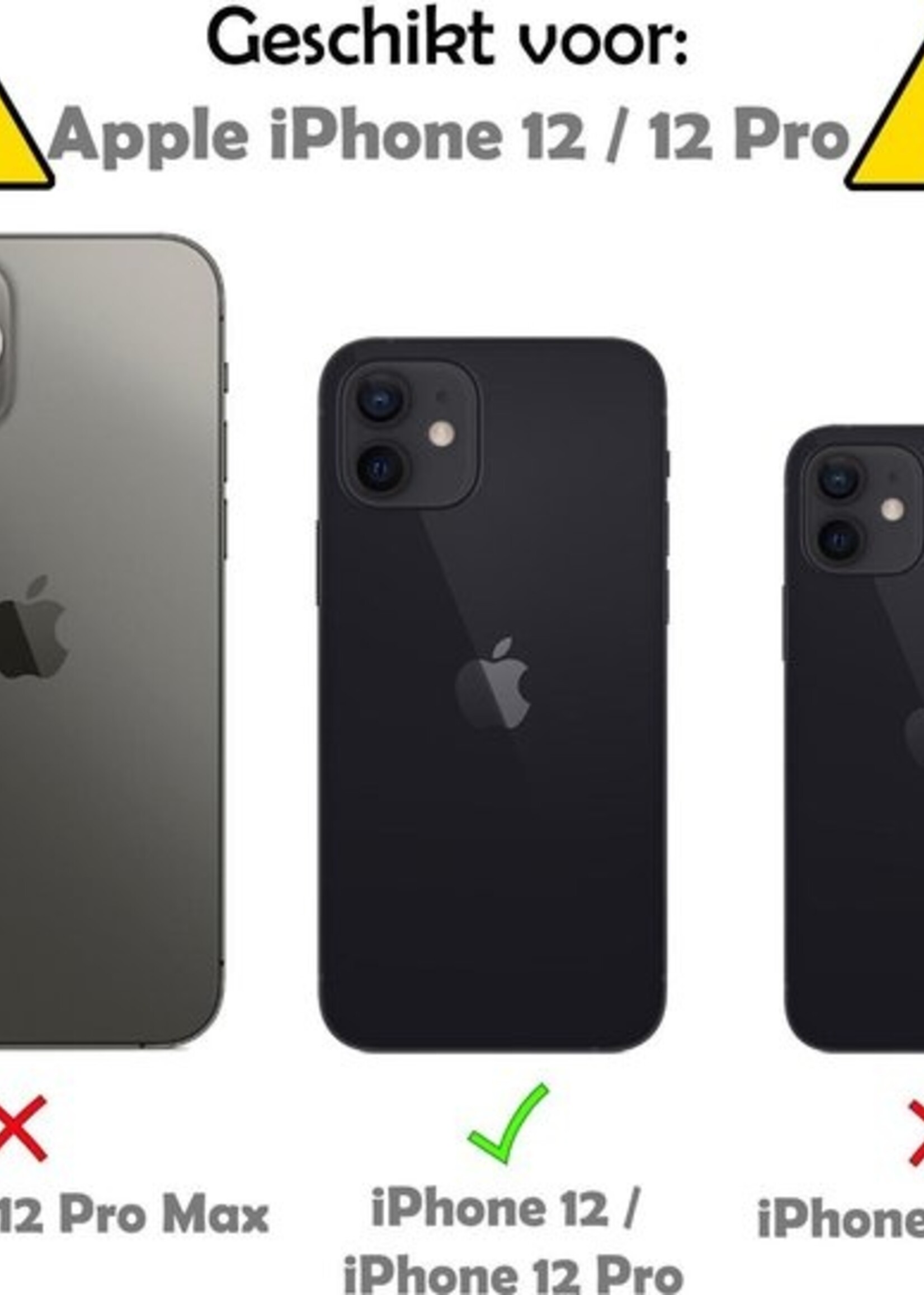 LUQ Screenprotector Geschikt voor iPhone 12/12 Pro Privacy Screenprotector Bescherm Glas - Privacy Screenprotector Geschikt voor iPhone 12/12 Pro Screenprotector Glas - 2 Stuks