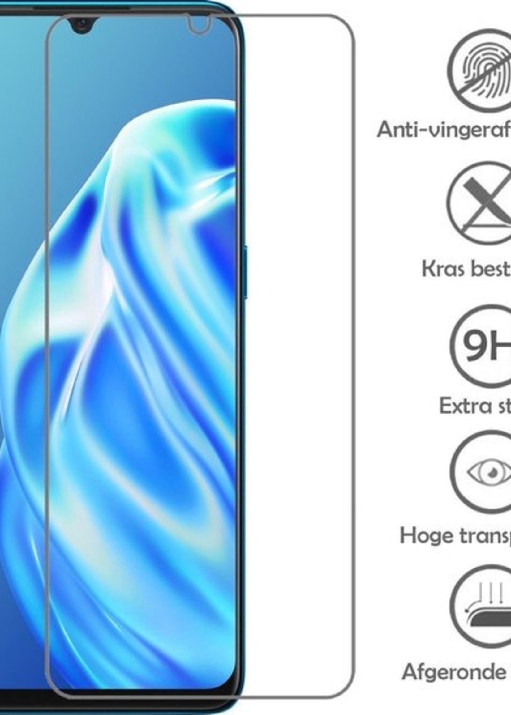 LUQ Screenprotector Geschikt voor OPPO A91 Screenprotector Beschermglas Gehard Glas - Screenprotector Geschikt voor OPPO A91 Screenprotector Glas