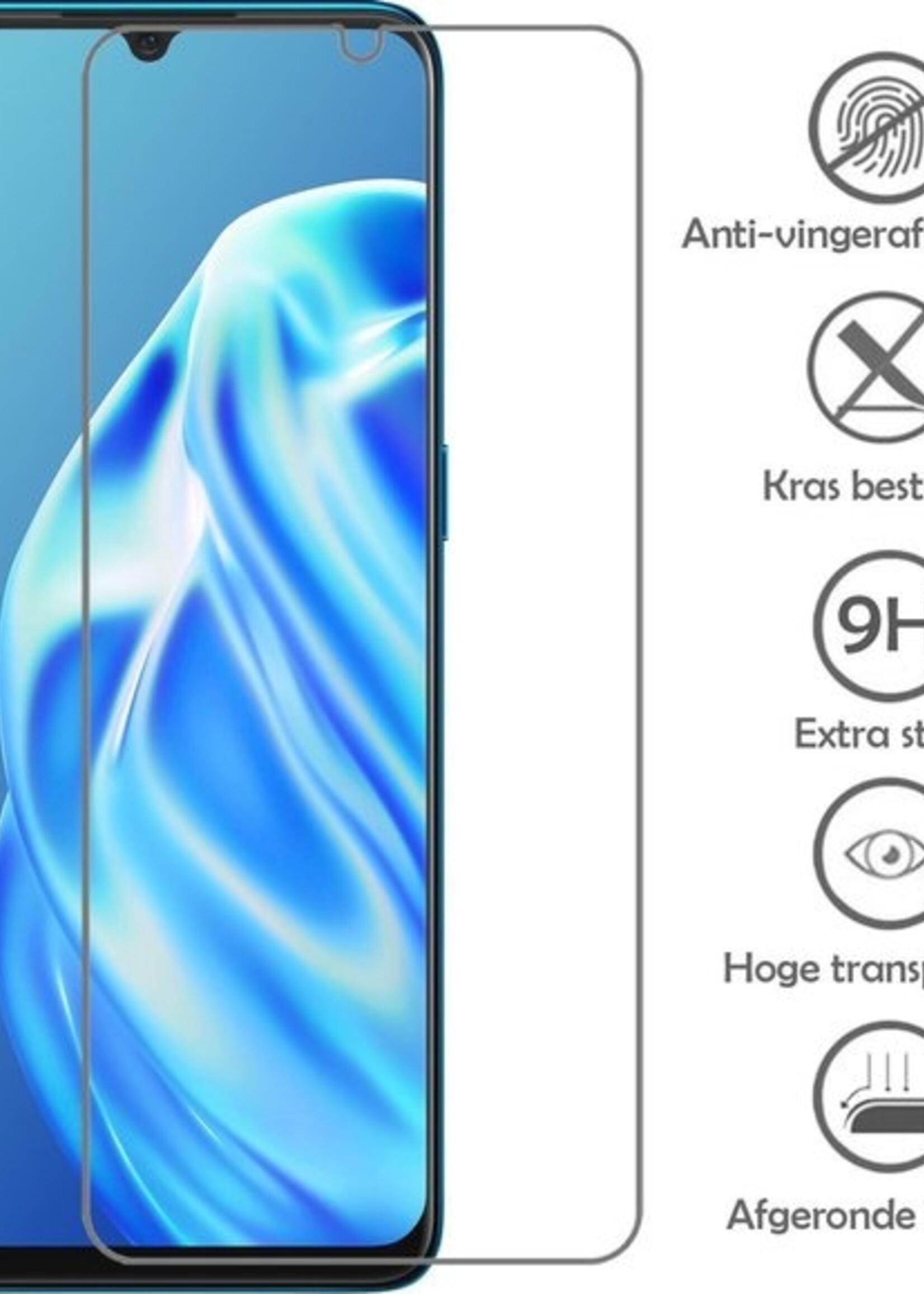 LUQ Screenprotector Geschikt voor OPPO A91 Screenprotector Beschermglas Gehard Glas - Screenprotector Geschikt voor OPPO A91 Screenprotector Glas - 3 Stuks