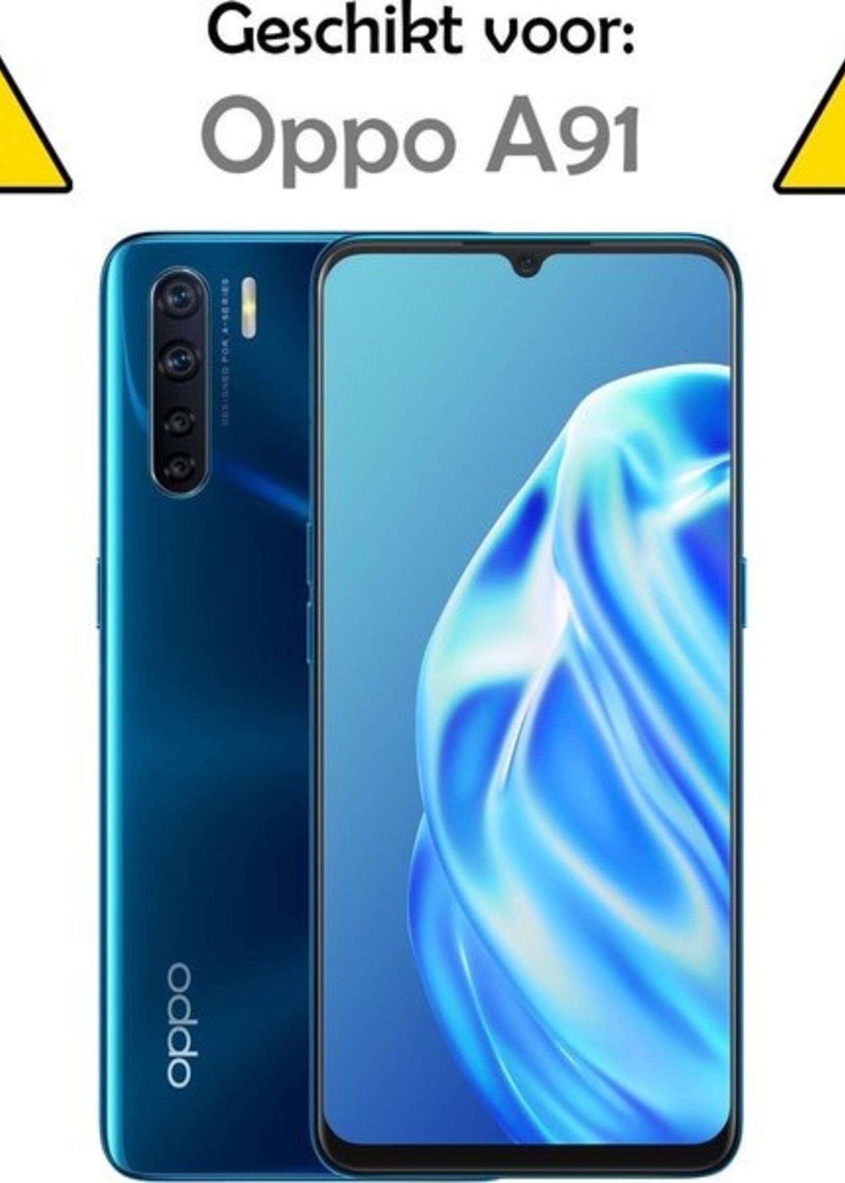 LUQ Screenprotector Geschikt voor OPPO A91 Screenprotector Beschermglas Gehard Glas - Screenprotector Geschikt voor OPPO A91 Screenprotector Glas - 3 Stuks