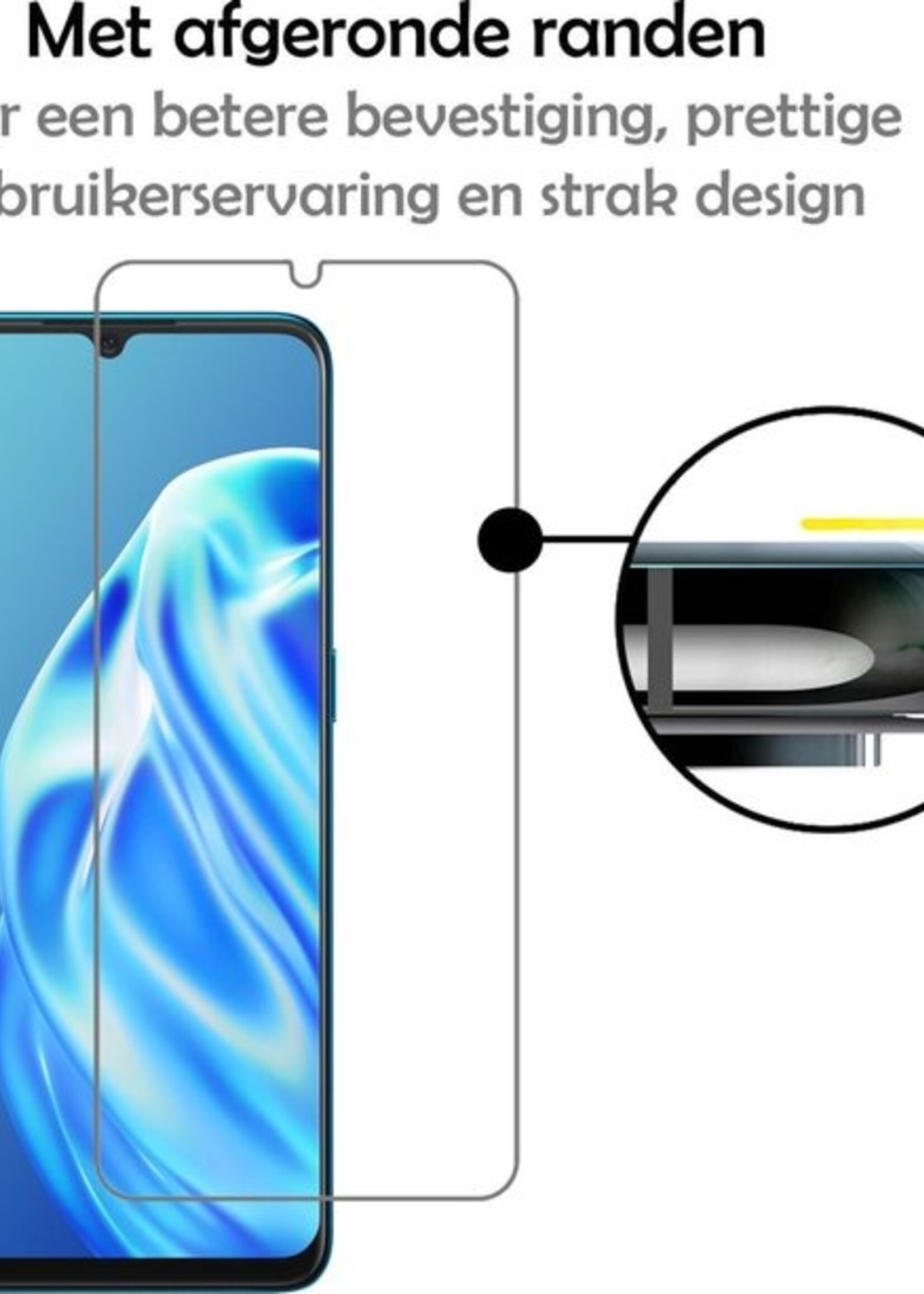 LUQ Screenprotector Geschikt voor OPPO A91 Screenprotector Beschermglas Gehard Glas - Screenprotector Geschikt voor OPPO A91 Screenprotector Glas - 3 Stuks