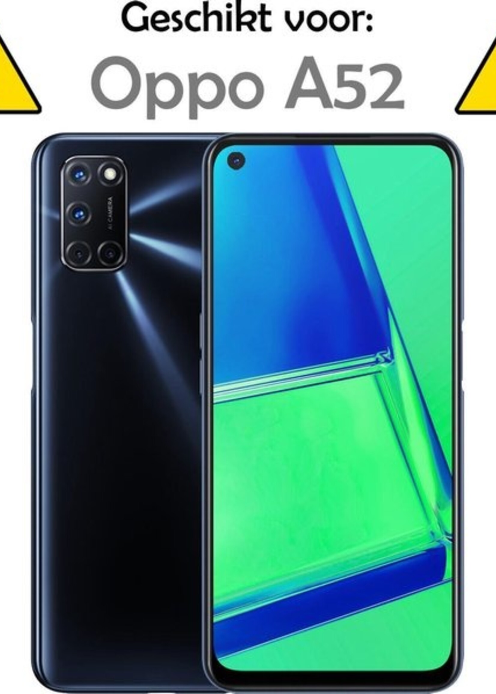 LUQ Screenprotector Geschikt voor OPPO A52 Screenprotector Beschermglas Gehard Glas - Screenprotector Geschikt voor OPPO A52 Screenprotector Glas - 3 Stuks