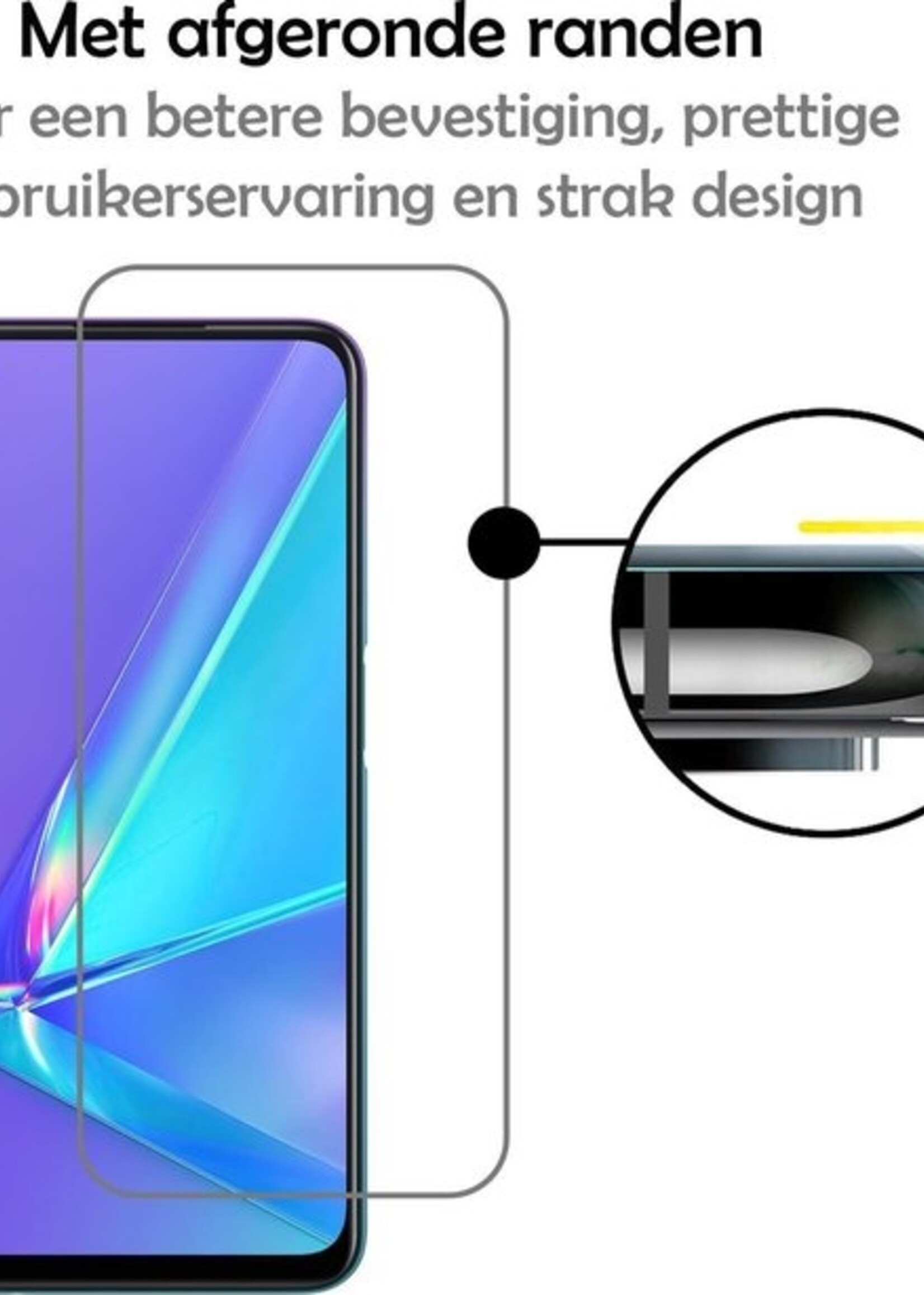 LUQ Screenprotector Geschikt voor OPPO A72 Screenprotector Beschermglas Gehard Glas - Screenprotector Geschikt voor OPPO A72 Screenprotector Glas - 2 Stuks