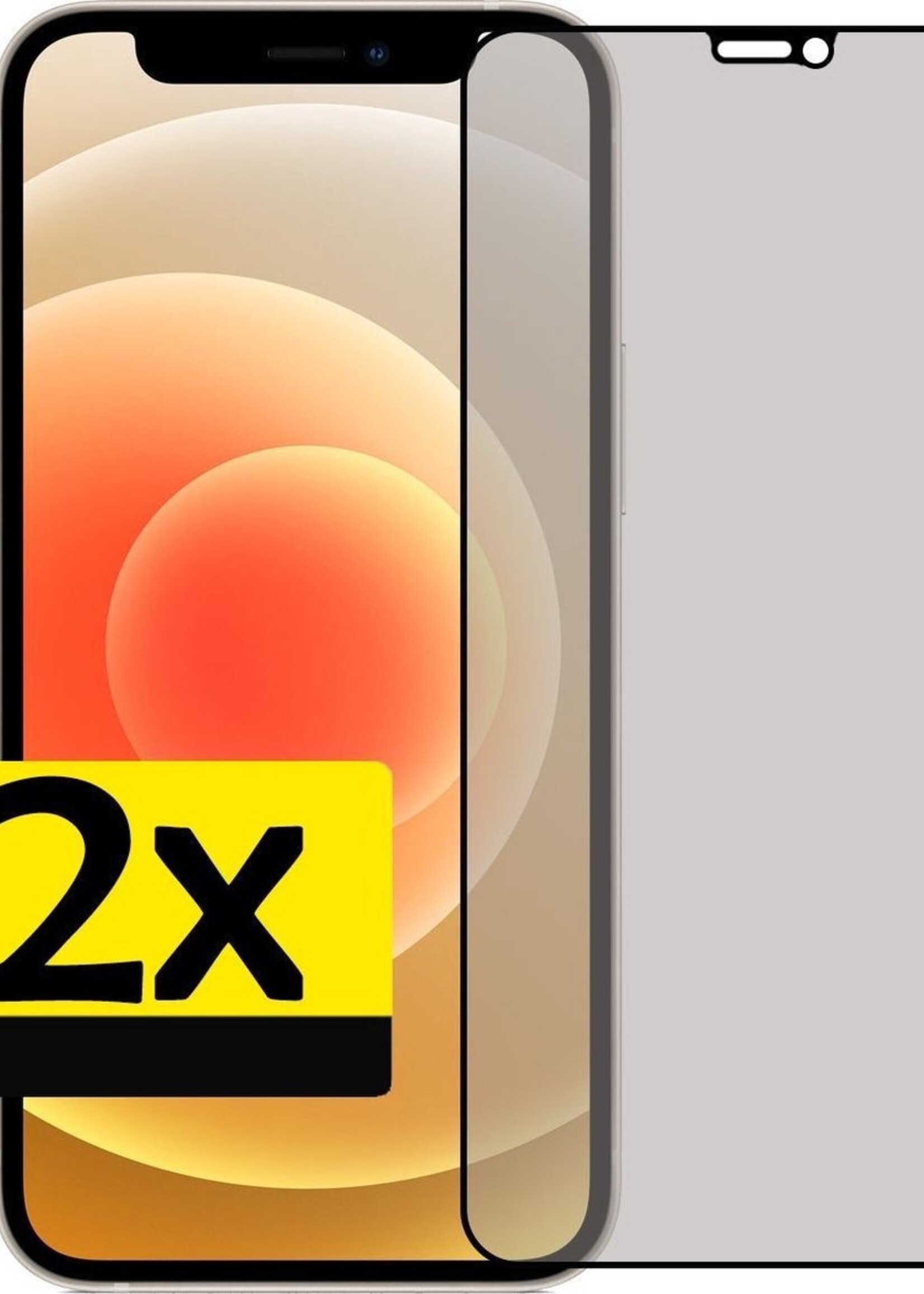 LUQ Screenprotector Geschikt voor iPhone 12 Pro Max Privacy Screenprotector Bescherm Glas - Privacy Screenprotector Geschikt voor iPhone 12 Pro Max Screenprotector Glas - 2 Stuks