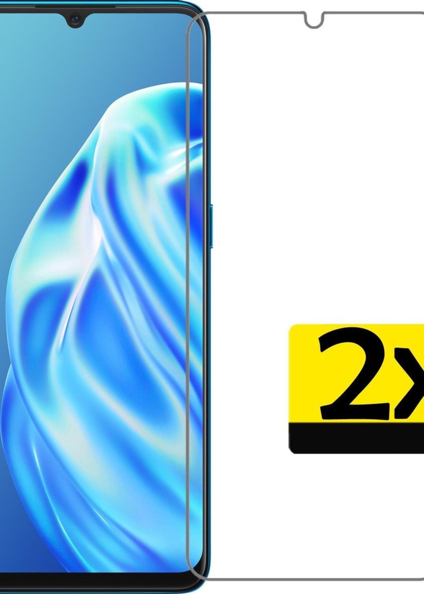 LUQ Screenprotector Geschikt voor OPPO A91 Screenprotector Beschermglas Gehard Glas - Screenprotector Geschikt voor OPPO A91 Screenprotector Glas - 2 Stuks