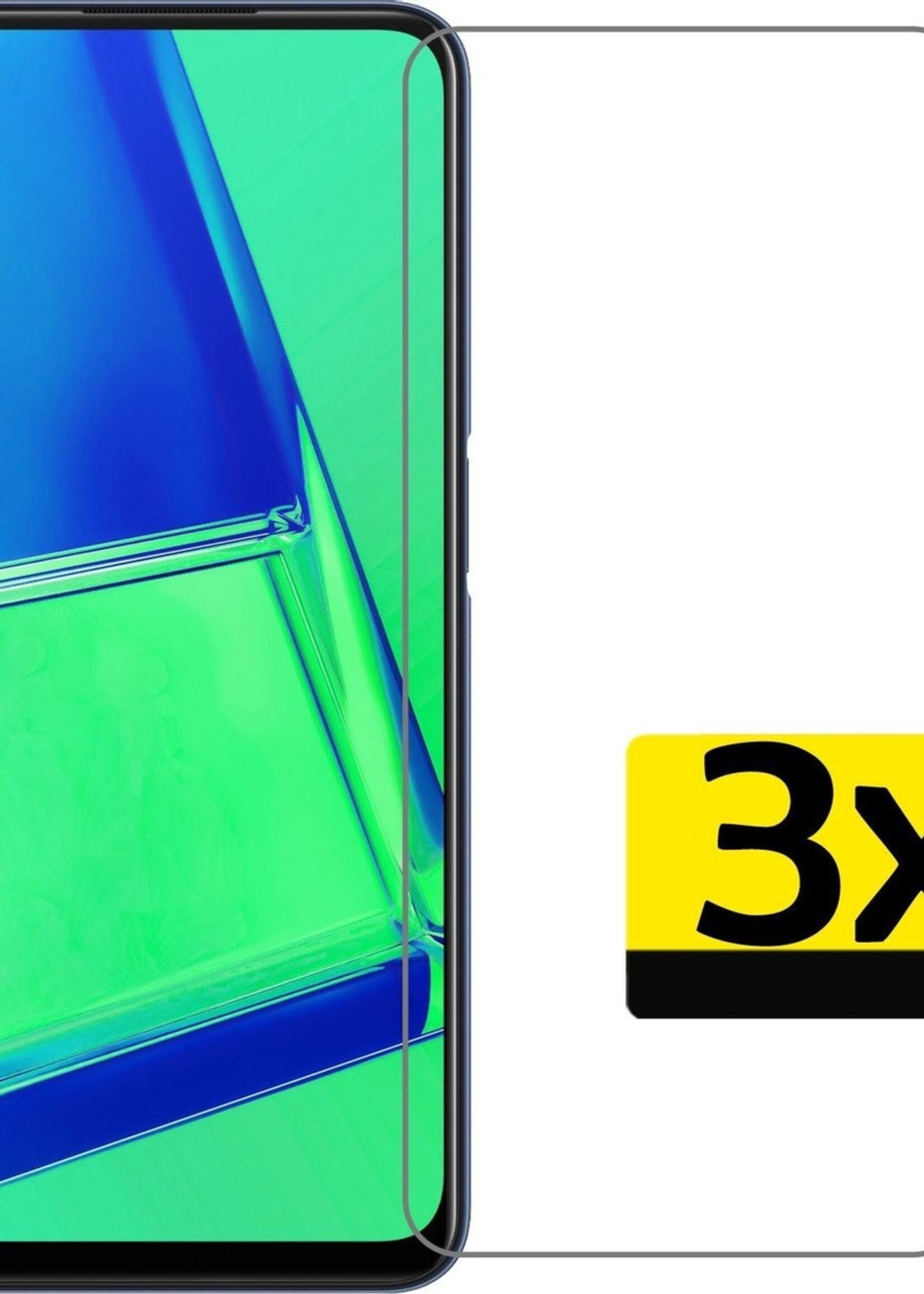 LUQ Screenprotector Geschikt voor OPPO A52 Screenprotector Beschermglas Gehard Glas - Screenprotector Geschikt voor OPPO A52 Screenprotector Glas - 3 Stuks