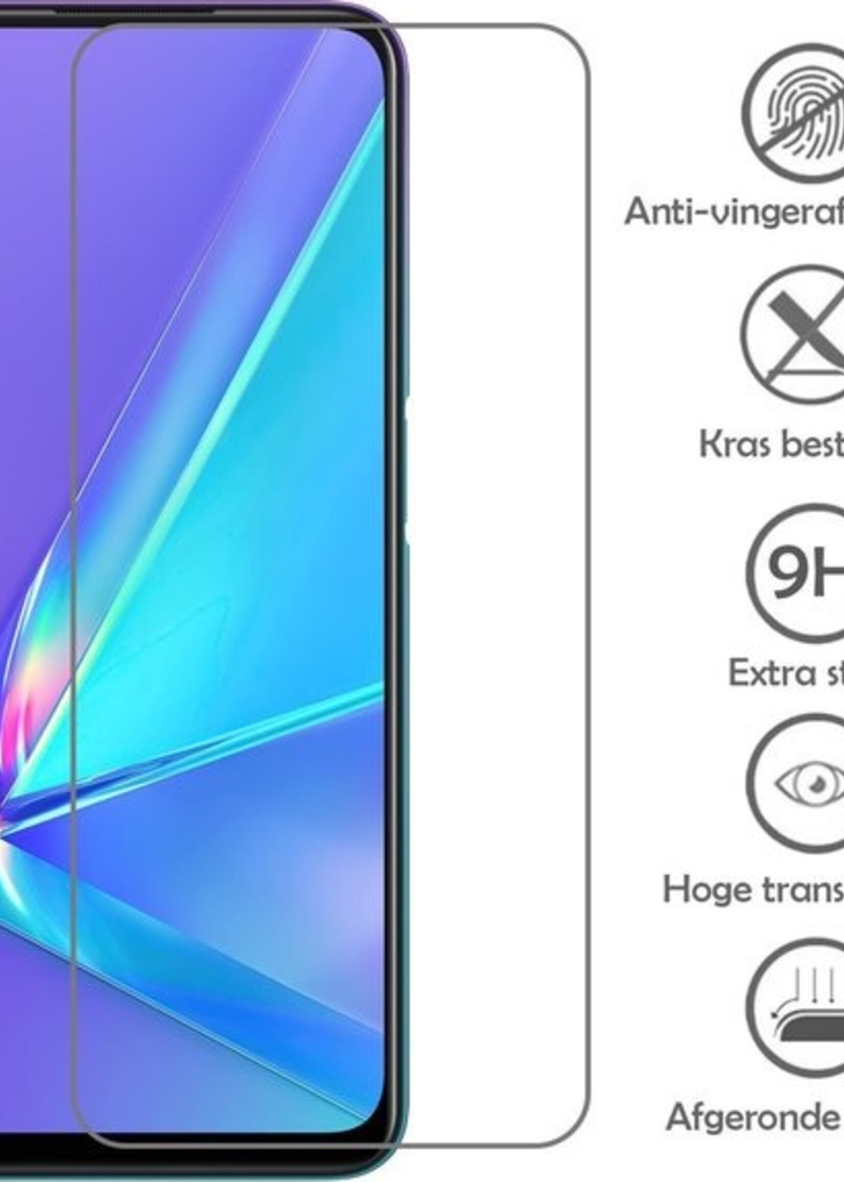 LUQ Screenprotector Geschikt voor OPPO A72 Screenprotector Beschermglas Gehard Glas - Screenprotector Geschikt voor OPPO A72 Screenprotector Glas