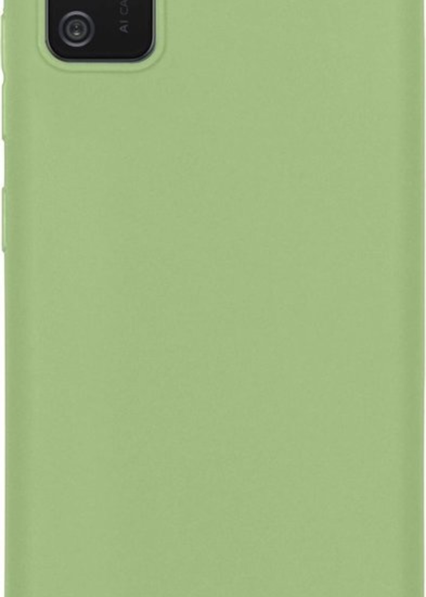 LUQ Hoesje Geschikt voor Samsung A02s Hoesje Siliconen Case Met Screenprotector - Hoes Geschikt voor Samsung Galaxy A02s Hoes Siliconen - Groen