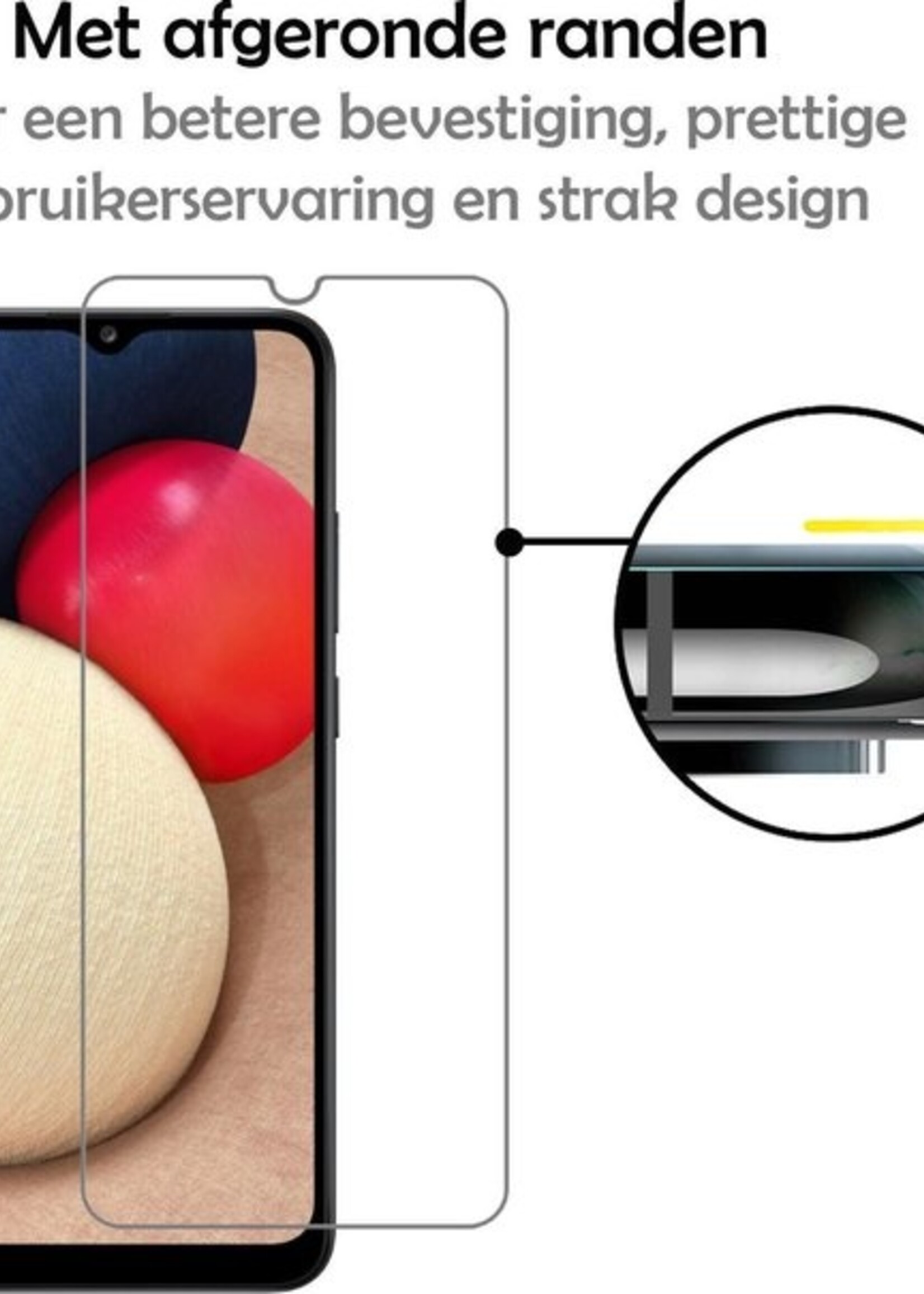 LUQ Hoesje Geschikt voor Samsung A02s Hoesje Siliconen Case Met Screenprotector - Hoes Geschikt voor Samsung Galaxy A02s Hoes Siliconen - Donkerblauw