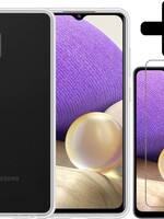 LUQ LUQ Samsung Galaxy A32 5G hoesje siliconen transparant + screenprotector