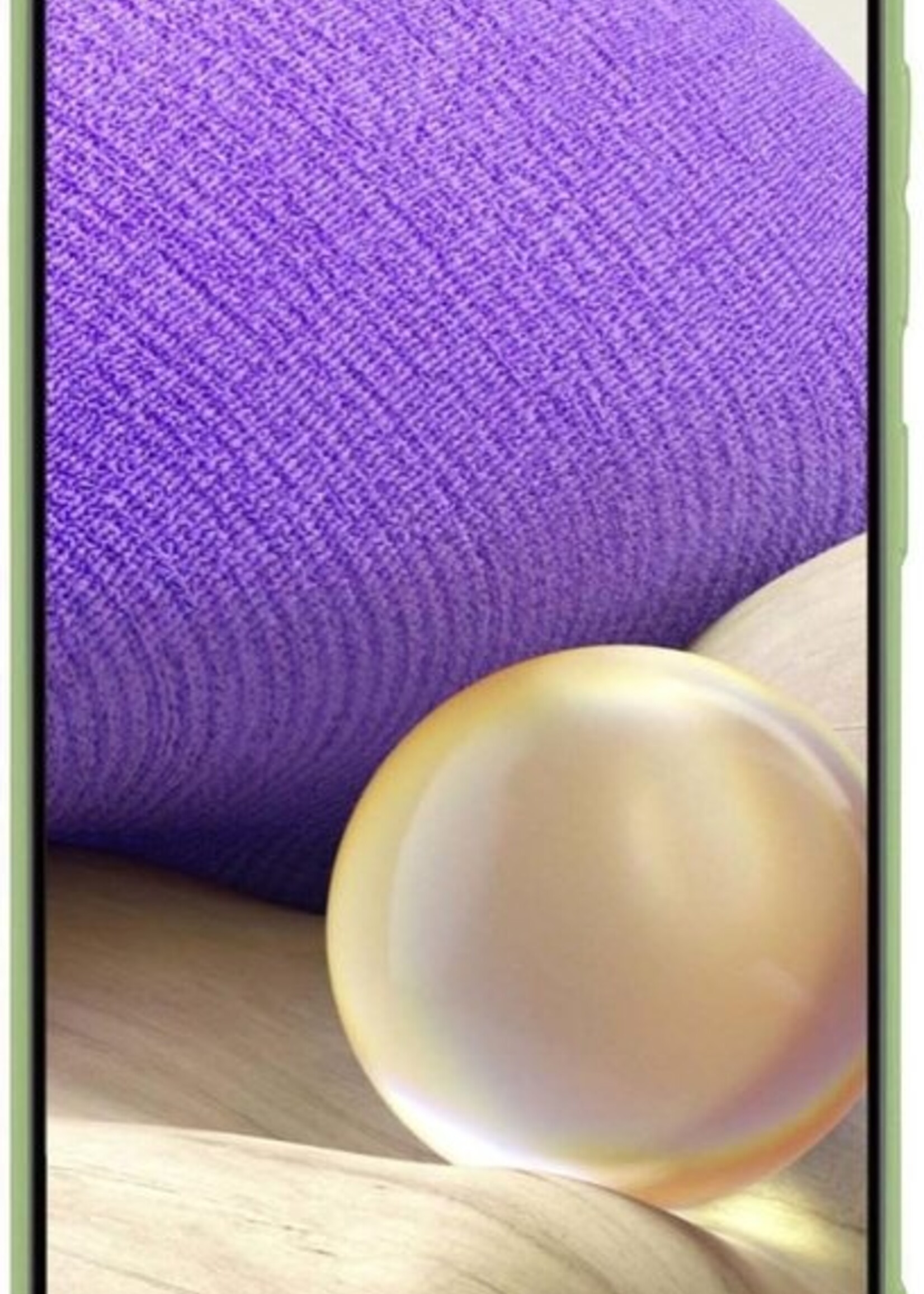 LUQ Hoesje Geschikt voor Samsung A32 5G Hoesje Siliconen Case Met Screenprotector - Hoes Geschikt voor Samsung Galaxy A32 5G Hoes Siliconen - Groen
