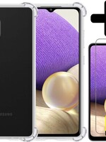LUQ LUQ Samsung Galaxy A32 5G hoesje shock proof + 2x screenprotector
