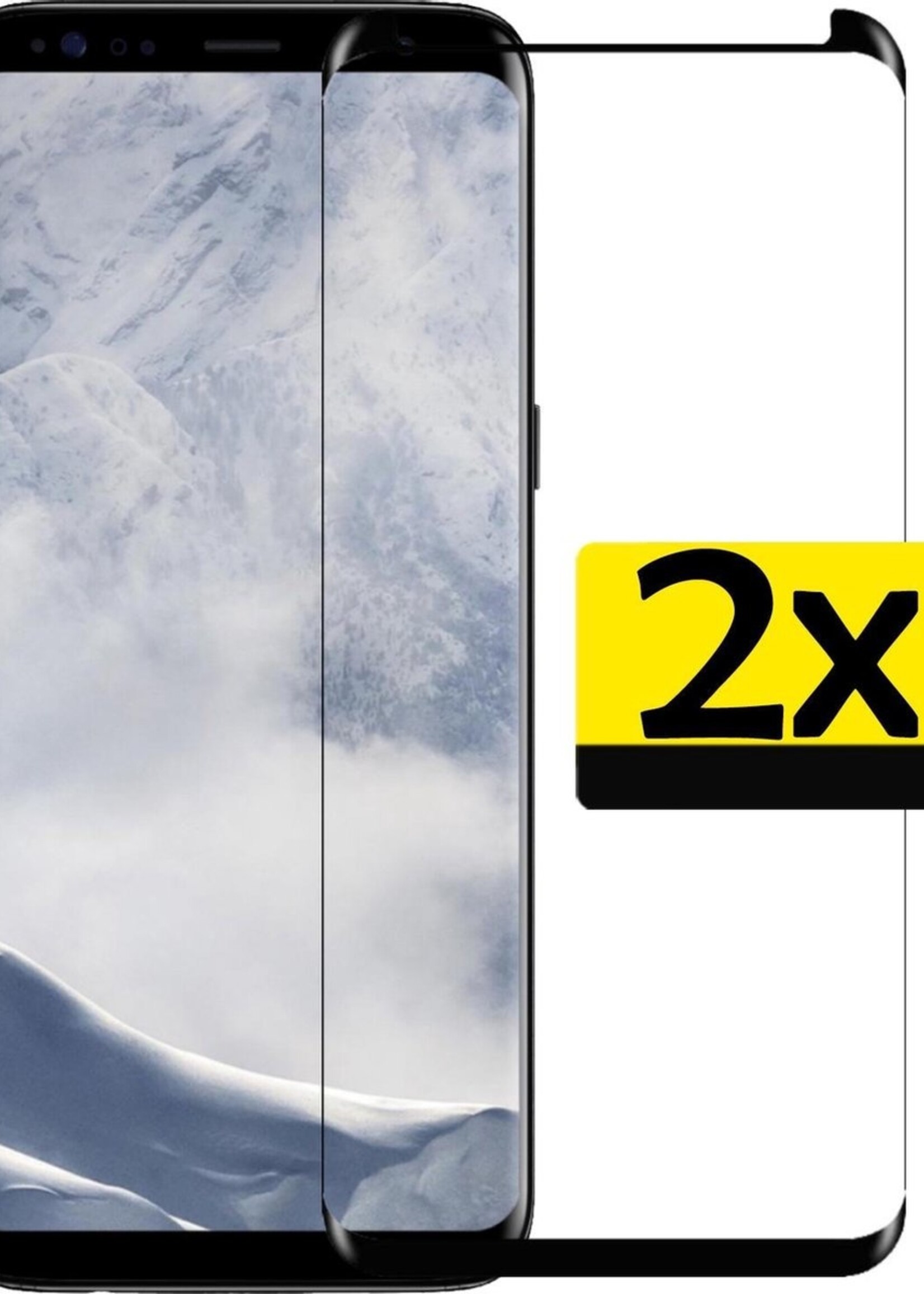 LUQ Screenprotector Geschikt voor Samsung S8 Screenprotector Glas Full Cover - Screenprotector Geschikt voor Samsung Galaxy S8 Screenprotector Full Cover - 2 Stuks