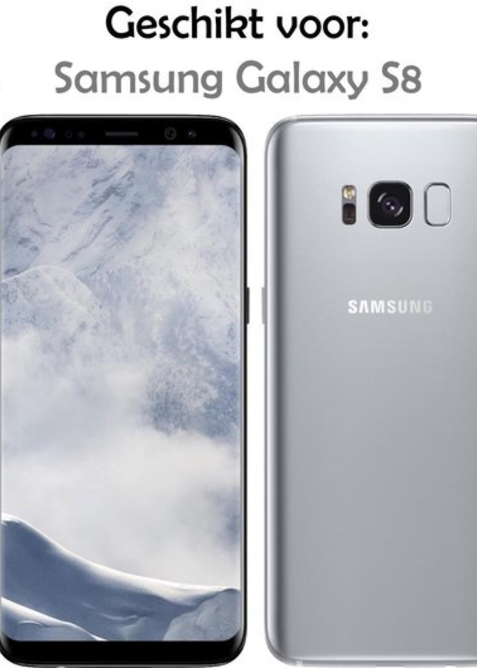 LUQ Screenprotector Geschikt voor Samsung S8 Screenprotector Glas Full Cover - Screenprotector Geschikt voor Samsung Galaxy S8 Screenprotector Full Cover - 3 Stuks