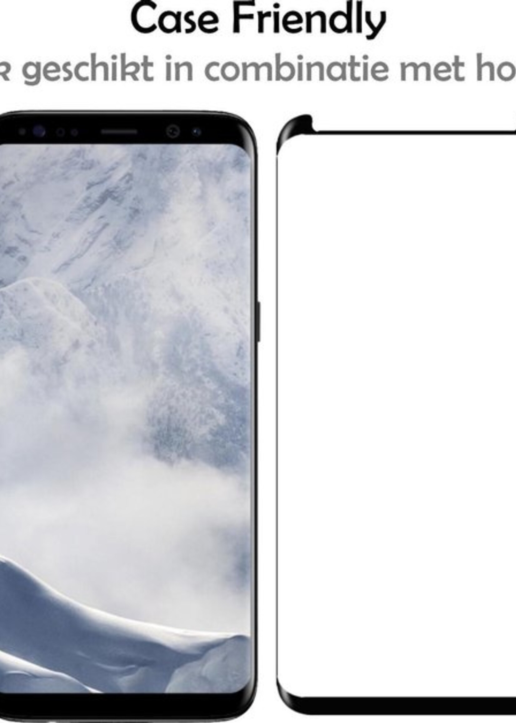 LUQ Screenprotector Geschikt voor Samsung S8 Screenprotector Glas Full Cover - Screenprotector Geschikt voor Samsung Galaxy S8 Screenprotector Full Cover - 3 Stuks