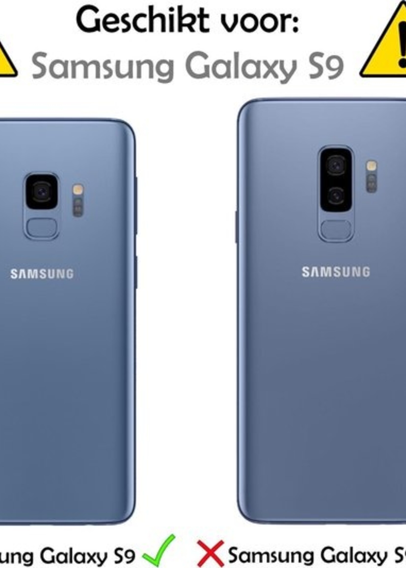 LUQ Screenprotector Geschikt voor Samsung S9 Screenprotector Glas Full Cover - Screenprotector Geschikt voor Samsung Galaxy S9 Screenprotector Full Cover - 2 Stuks