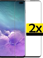 LUQ LUQ 2x Samsung Galaxy S10+ Screenprotector Tempered Glass Gehard Full Screen Cover