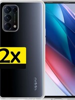 LUQ 2 PACK - LUQ Oppo Find X3 Lite hoesje siliconen - Transparant