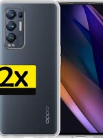 LUQ 2 PACK - LUQ Oppo Find X3 Neo hoesje siliconen - Transparant