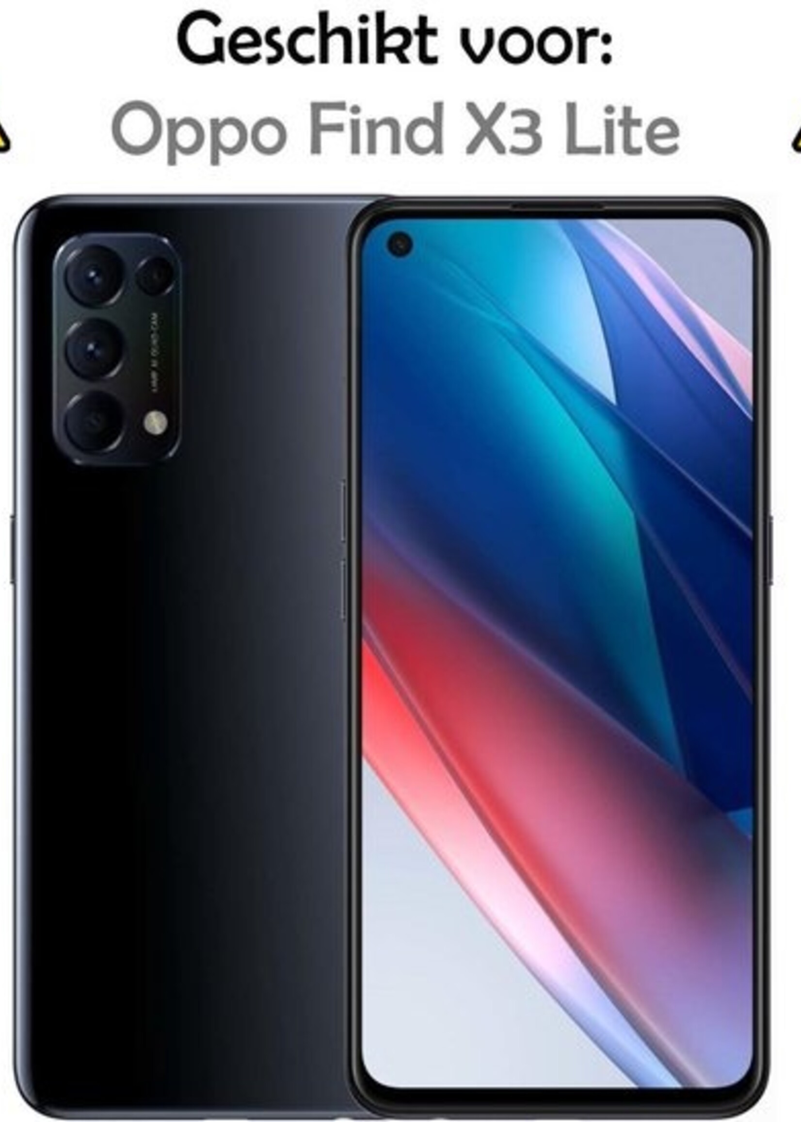 LUQ Hoesje Geschikt voor OPPO Find X3 Lite Hoesje Shockproof Case Siliconen - Hoes Geschikt voor OPPO X3 Lite Hoes Cover Siliconen - Transparant