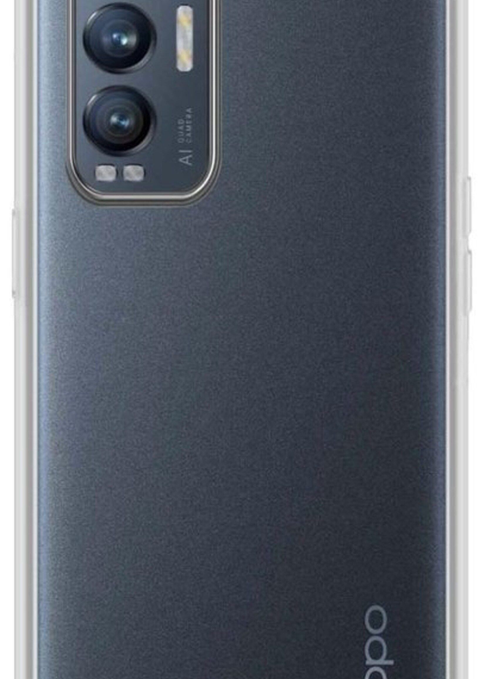 LUQ Hoesje Geschikt voor OPPO Find X3 Neo Hoesje Shockproof Case Siliconen - Hoes Geschikt voor OPPO X3 Neo Hoes Cover Siliconen - Transparant