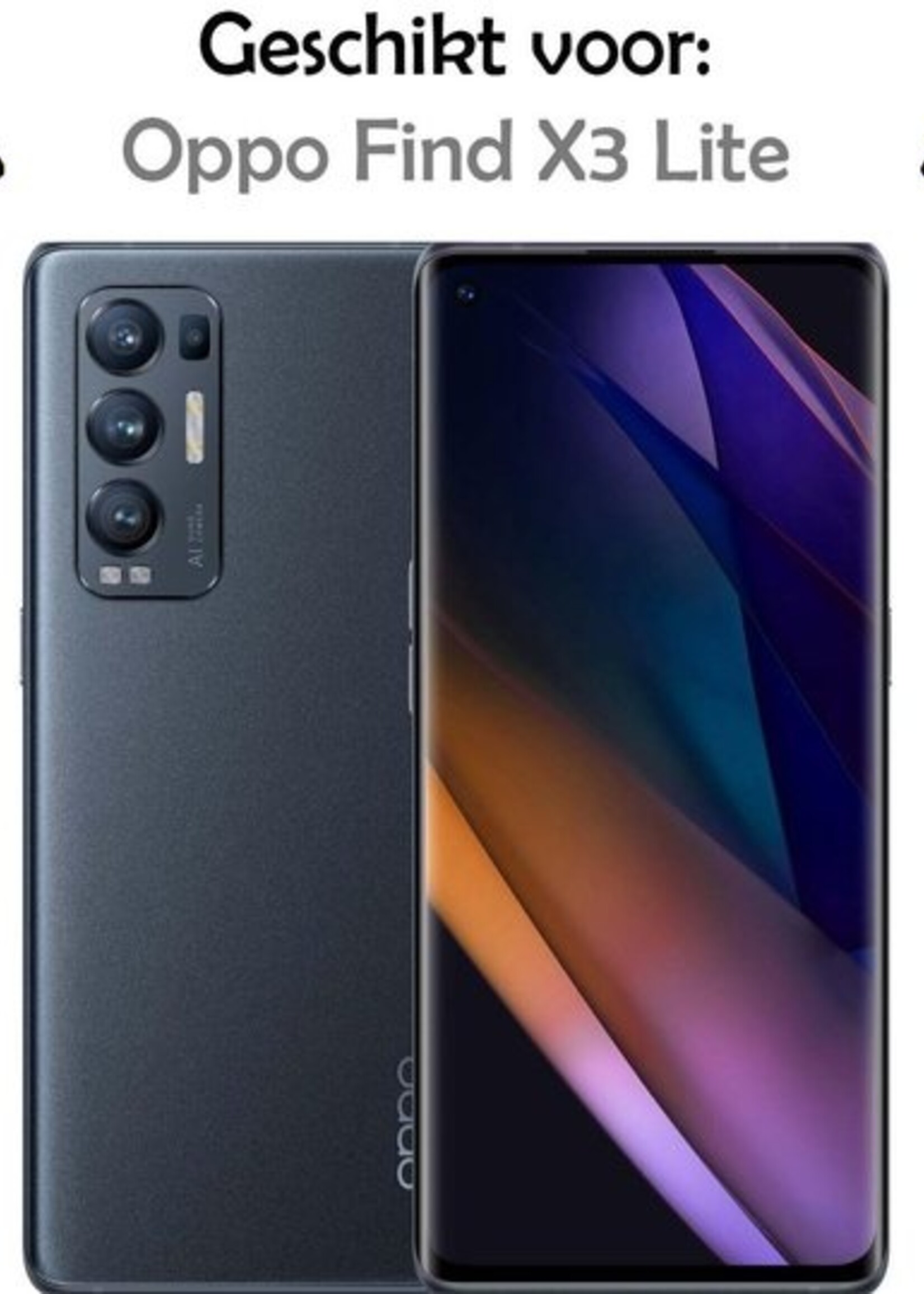 LUQ Hoesje Geschikt voor OPPO Find X3 Neo Hoesje Shockproof Case Siliconen - Hoes Geschikt voor OPPO X3 Neo Hoes Cover Siliconen - Transparant